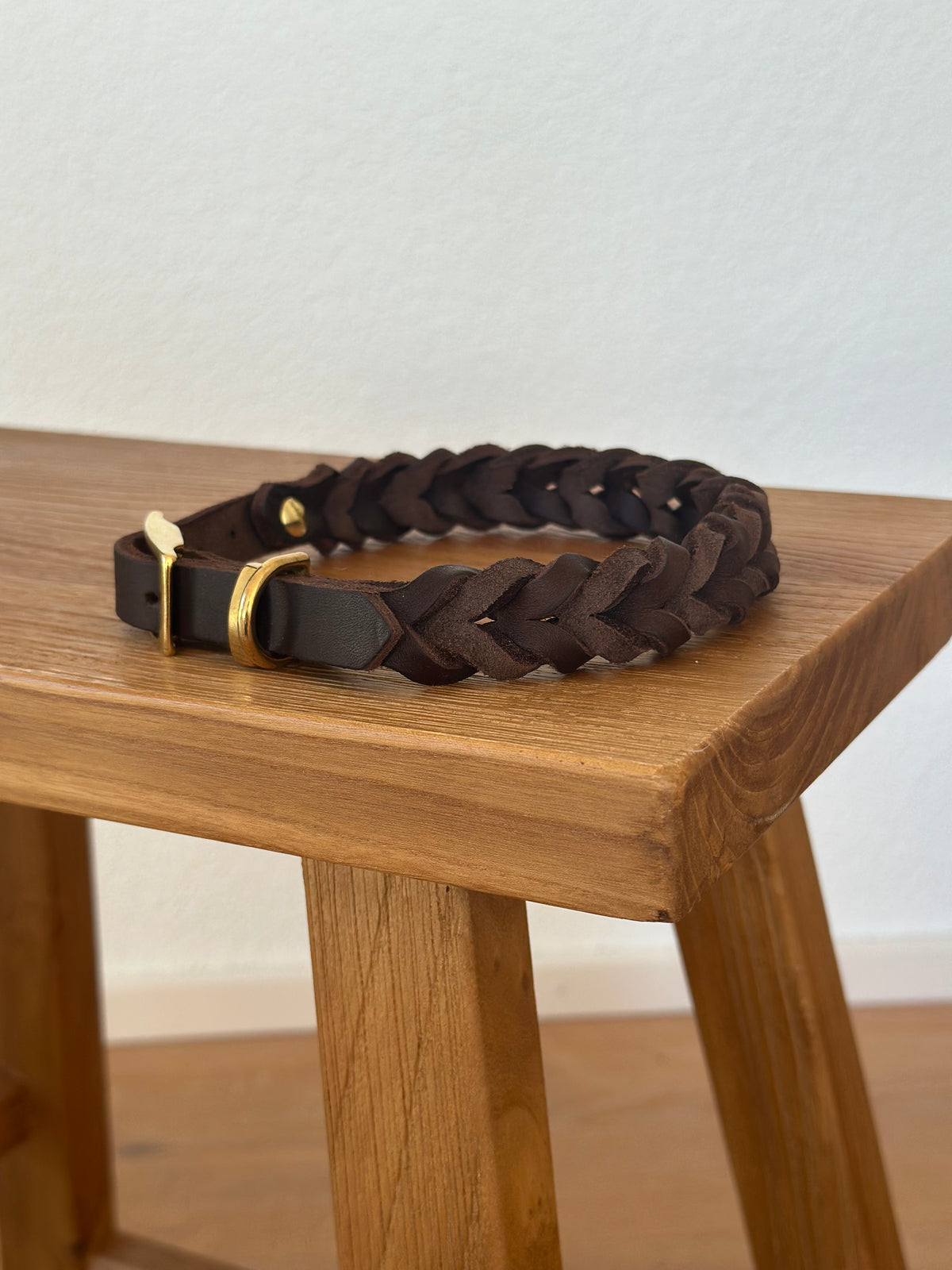 Fettleder-Halsband TERRA Dunkelbraun – 15 mm, 35 cm | Sofortkauf