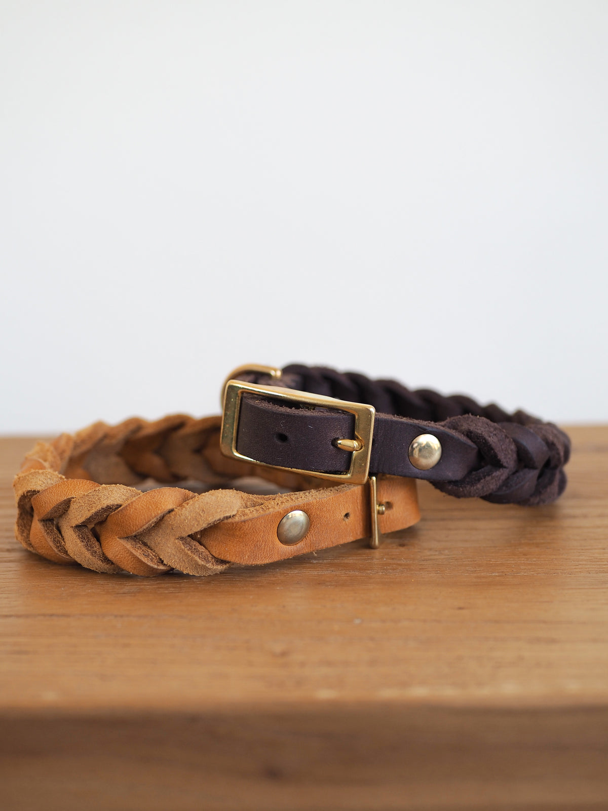 Geflochtenes Lederhalsband - SOFT NEUTRALS