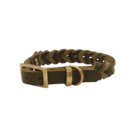 Geflochtenes Lederhalsband | TERRA