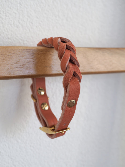 Geflochtenes Lederhalsband - BLOOM