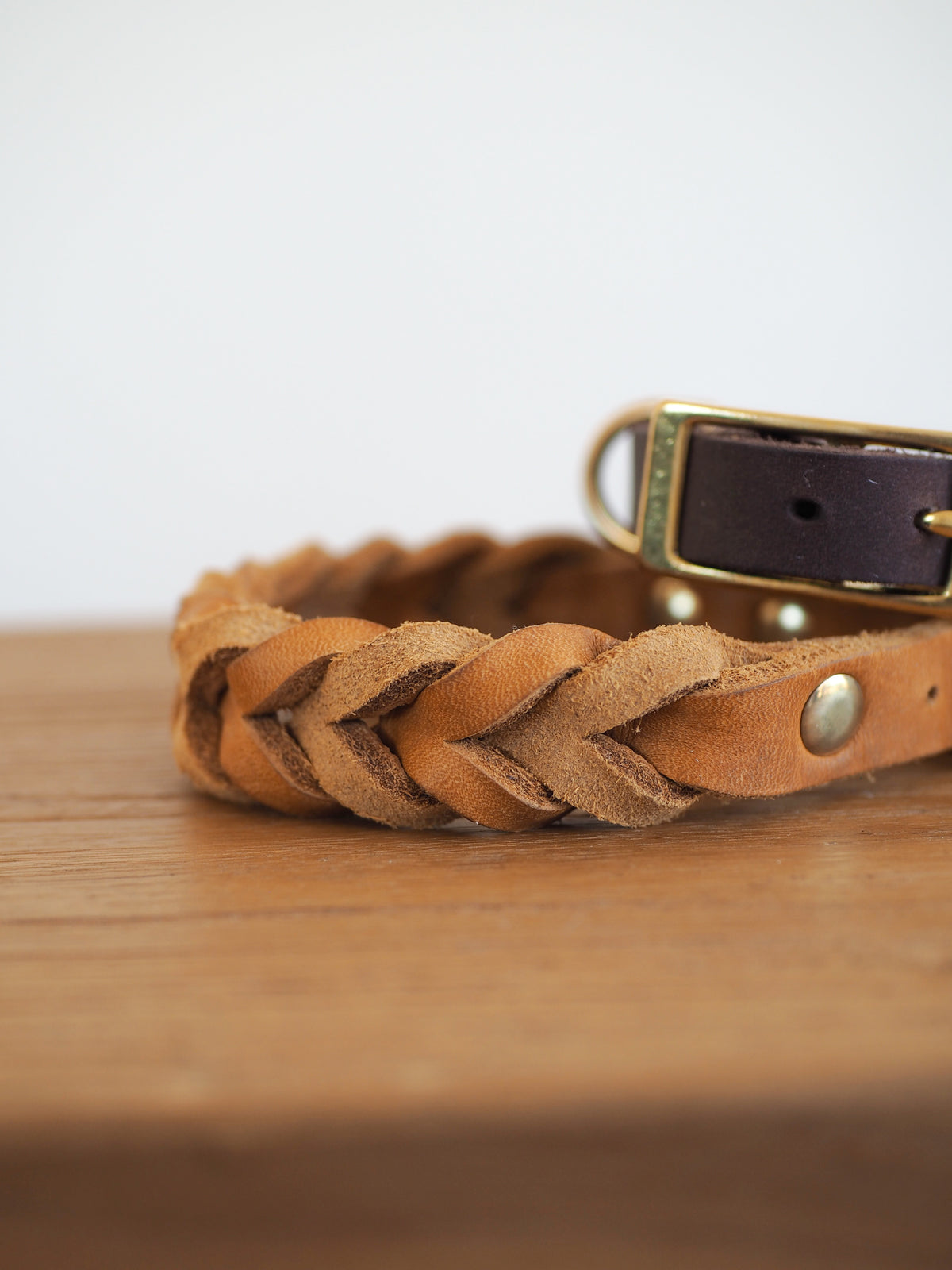 Geflochtenes Lederhalsband - SOFT NEUTRALS