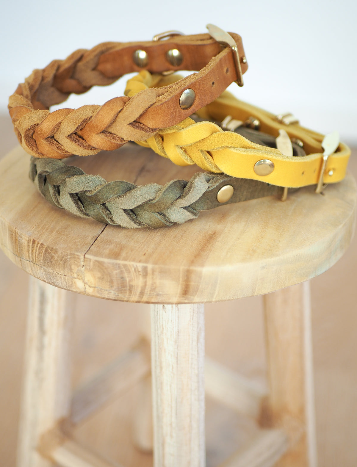 Geflochtenes Lederhalsband | TERRA