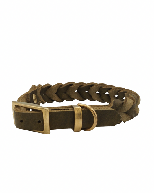 Geflochtenes Lederhalsband - SOFT NEUTRALS